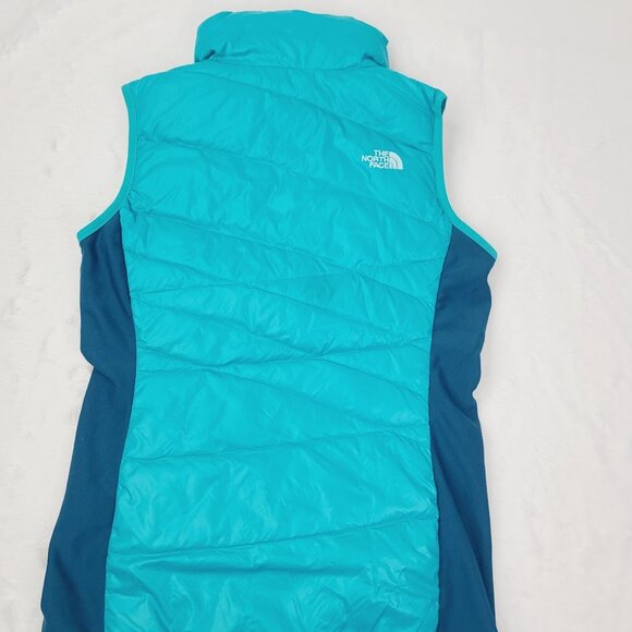 The North Face Women's Turquoise Hyline Hybrid 600 Goose Down Puffer Vest Size M - Picture 3 of 10